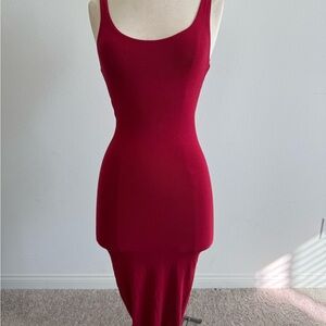 Elegant Red Midi Dress
